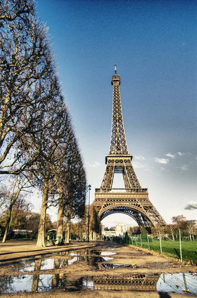 Colores Invierno Torre Eiffel París Frnce —  Fotos de Stock