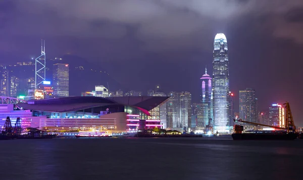 Hong Kong Skyline Nachts — Stockfoto