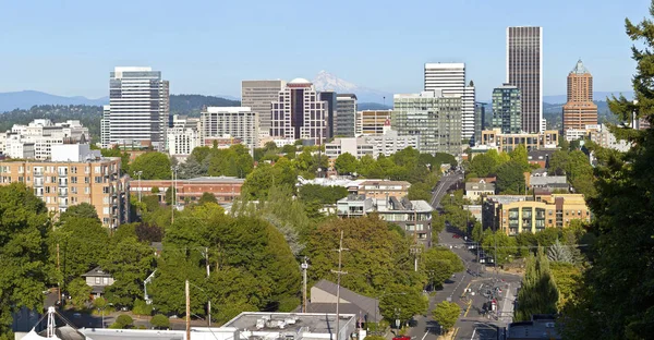 Portland Oregon Skyline Panorama Vanaf Vista Bridge Oostwaarts Naar — Stockfoto