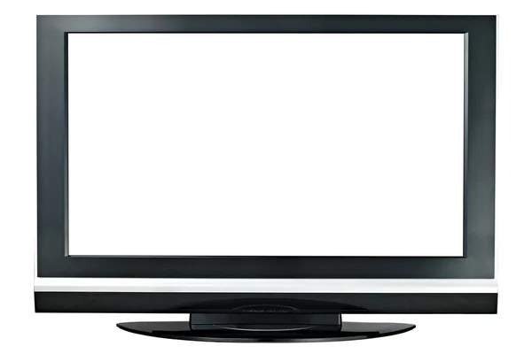 现代宽屏液晶电视显示器隔离在白色背景上 — 图库照片