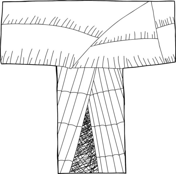 Alfabet Als Wigwam Zwarte Omtrek — Stockfoto