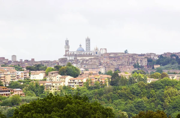 Panorama Van Siena Toscane Italië — Stockfoto