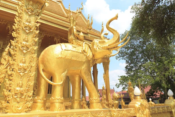 Estatuas Elefante Tailandés Wat Paknam Joelo Provincia Chachoengsao Tailandia — Foto de Stock