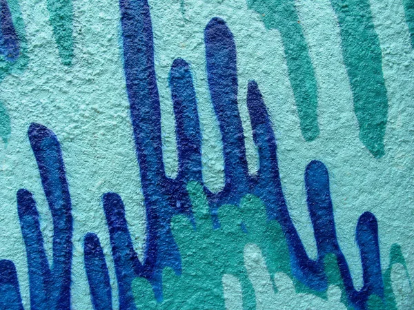 Detalhe Parede Graffiti Agradável — Fotografia de Stock