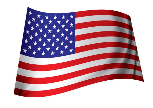 美国的红色 白色和蓝色国旗 有折叠 — 图库照片