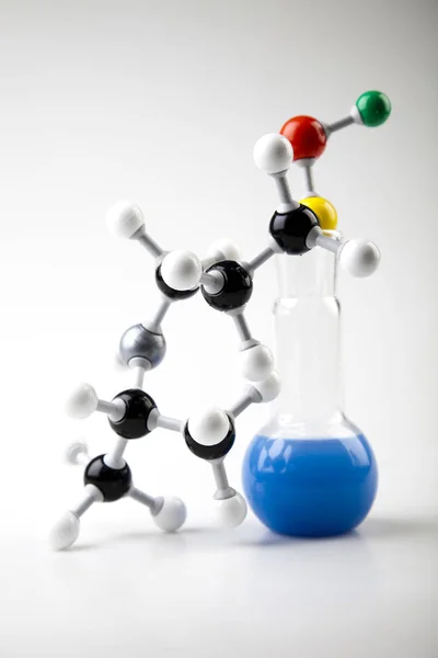 Модель Atom Molecules Лабораторное Стекло — стоковое фото