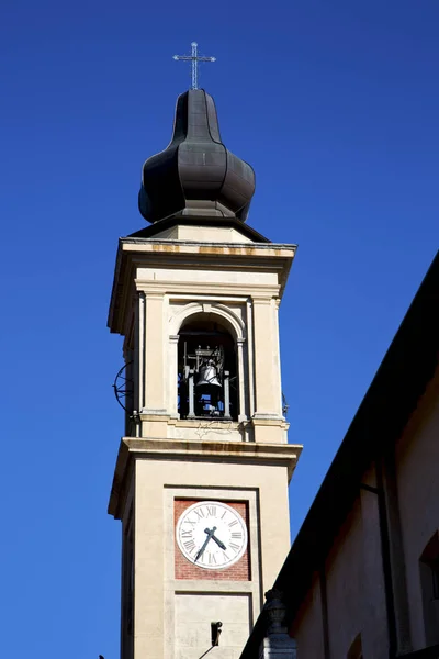 Arsago Seprio Viejo Abstracto Italia Pared Torre Iglesia Campana Día — Foto de Stock
