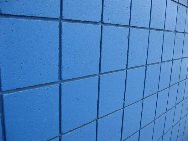 Niebieskie Malowane Ściany Budynku Tło — Zdjęcie stockowe