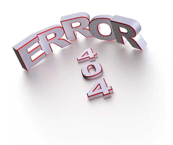 404 Simbolo Errore Illustrazione Rendering — Foto Stock
