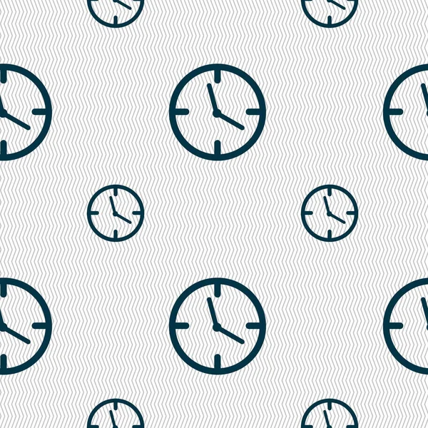 Значок Часу Годинника Символ Механічного Годинника Безшовний Візерунок Геометричною Текстурою — стокове фото