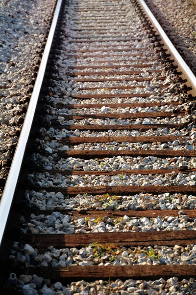 Järnvägsspår Solig Dag — Stockfoto