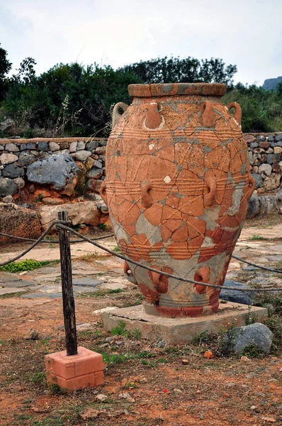 Fotografia Viagem Ruínas Antigas Sítio Arqueológico Malia Creta Grécia — Fotografia de Stock