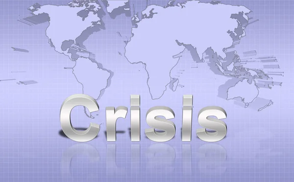 Crisis World Illustration Grey Background — Stock Photo, Image