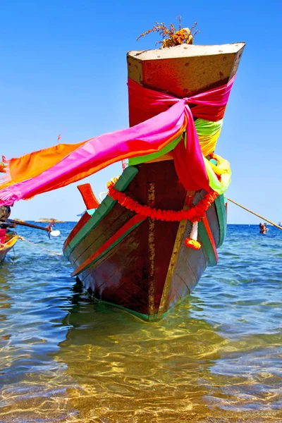 Asie Kho Tao Bay Ostrov Bílá Pláž Skály Domu Člun — Stock fotografie