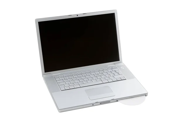 Silver Portable Computer Inserted View — Stock Photo, Image