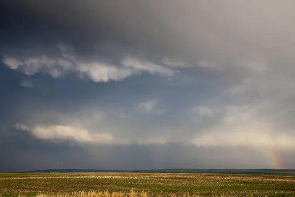 Molnen Saskatchewan Olycksbådande Himmel Och Varningar — Stockfoto