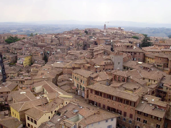 Paisaje Urbano Medieval Siena Italia Situado Toscana — Foto de Stock