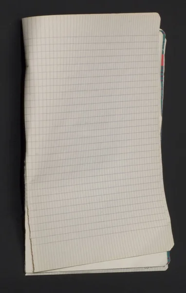 Wieku Notebook Dużymi Kwadratami — Zdjęcie stockowe