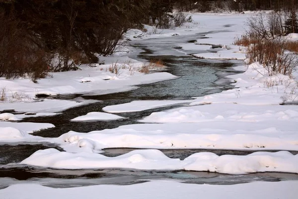 Waskesui River Vintern — Stockfoto