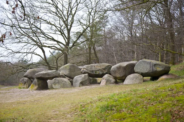 Alte Steinerne Grabdolmen Drenthe Den Niederlanden — Stockfoto