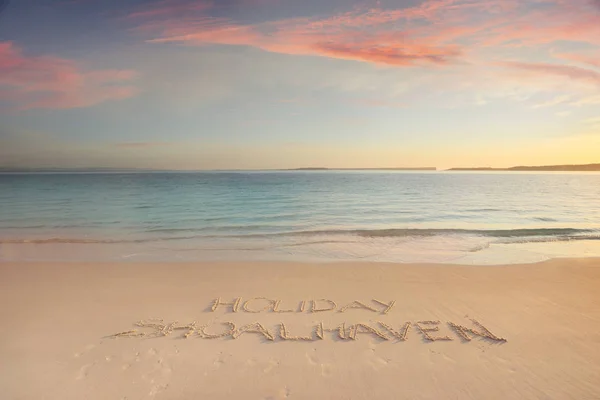 Διακοπές Στην Παραλία Στο Jervis Bay Νότια Ακτή Του Nsw — Φωτογραφία Αρχείου