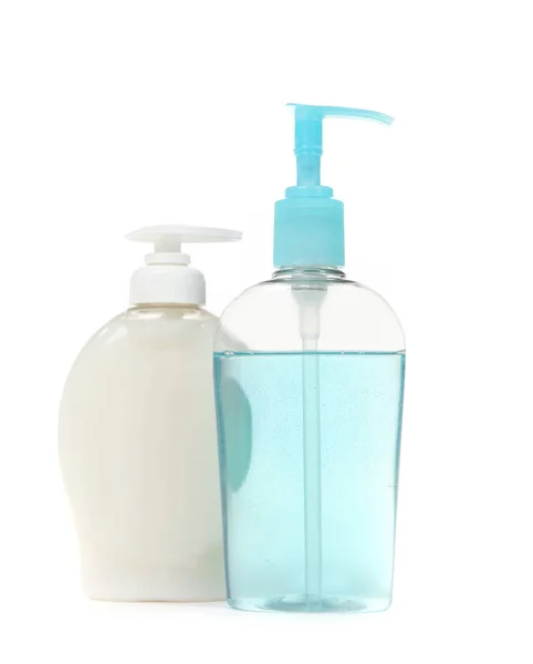 Färgglada Antibakteriella Handtvätt Tvål Isolerade Vit Bakgrund — Stockfoto