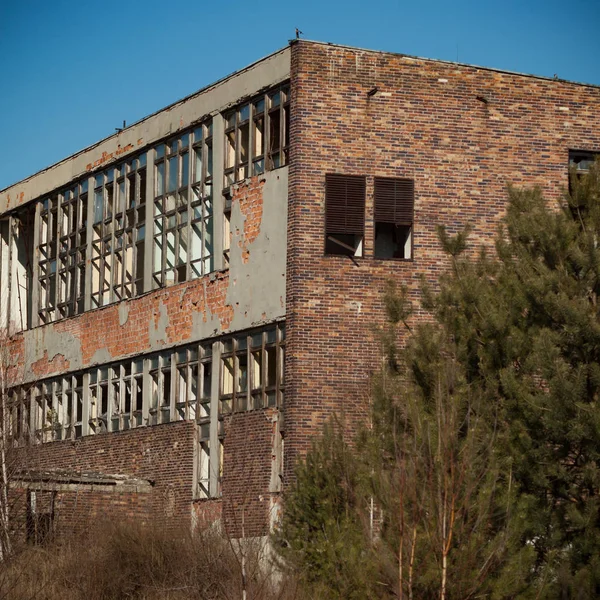 Ruinas Una Fábrica Industrial Muy Contaminada Serie Industrial — Foto de Stock