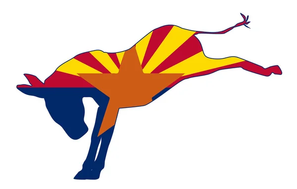 Arizona Demokrat Partisi Beyaz Arka Planda Eşek Bayrağı — Stok fotoğraf