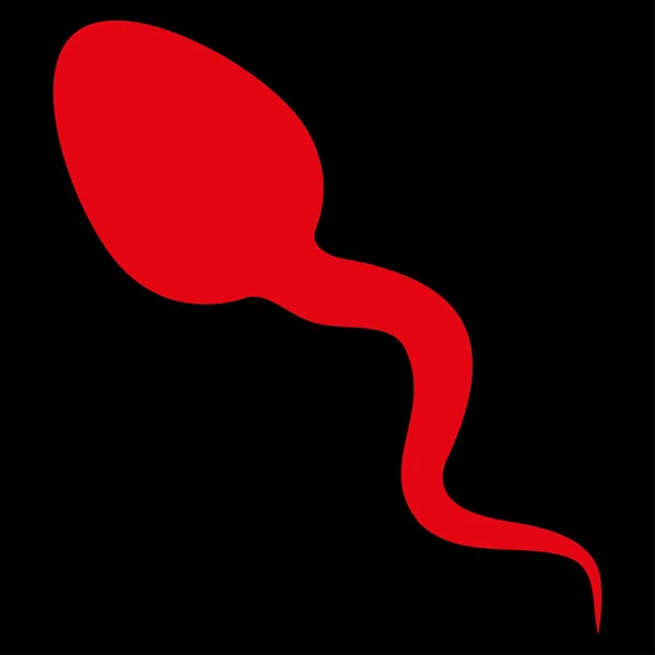 Значок Растрового Зоосперма Стиль Плоский Символ Красный Цвет Округлые Углы — стоковое фото