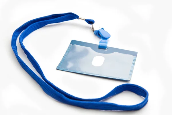 Значок Синьою Стрічкою Ізольовано Білому — стокове фото