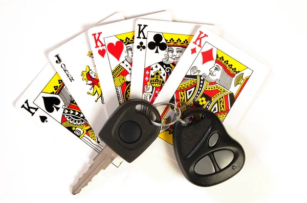 Jogar Cartas Quatro Reis Brincalhão — Fotografia de Stock