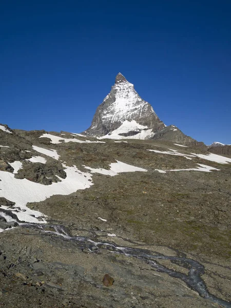 Matterhorn Hegy Pennine Alpokban Határon Svájc Olaszország Csúcs 478 Méter — Stock Fotó