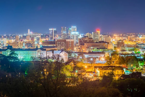 Birmingham Alabama Kvällen Skyline — Stockfoto