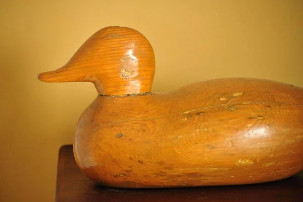 Antieke Handgesneden Duck Decoy — Stockfoto