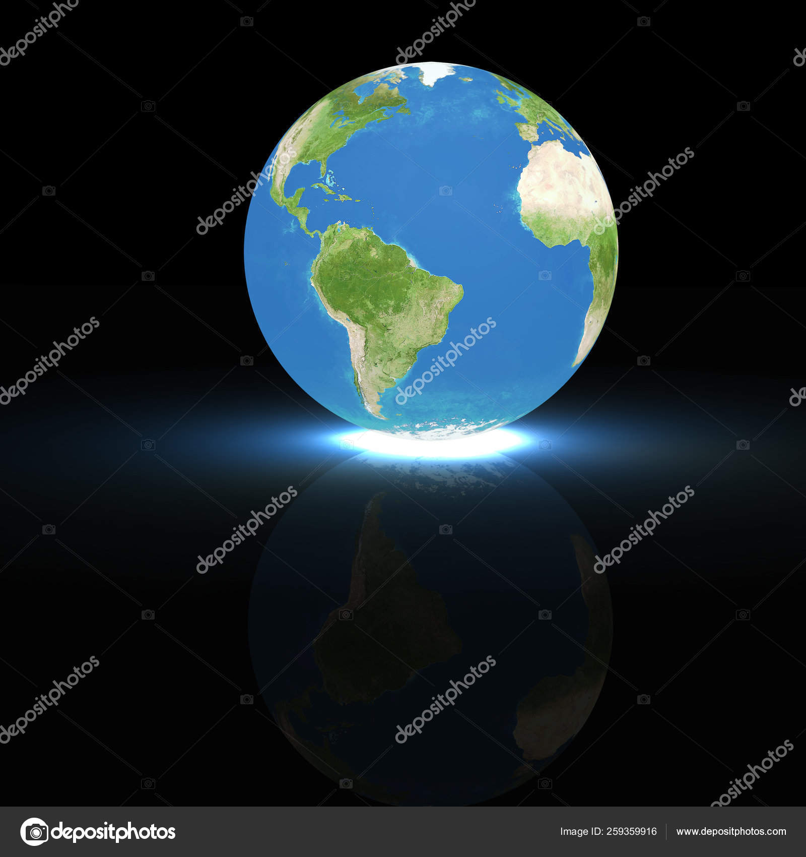 Rendering Earth Globe Black Background Stock Photo by ©YAYImages 259359916