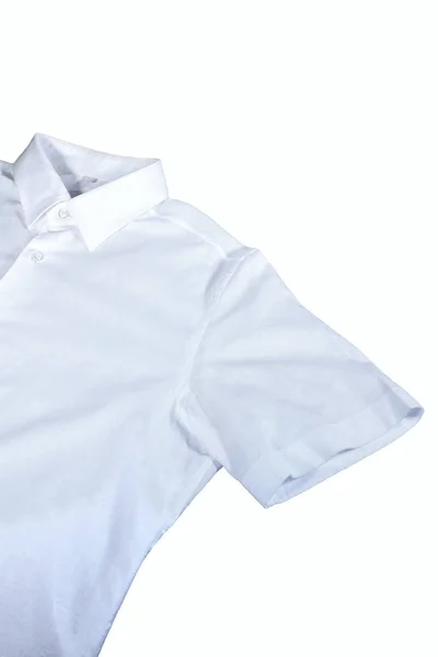 Uma Camisa Branca Fundo Branco — Fotografia de Stock
