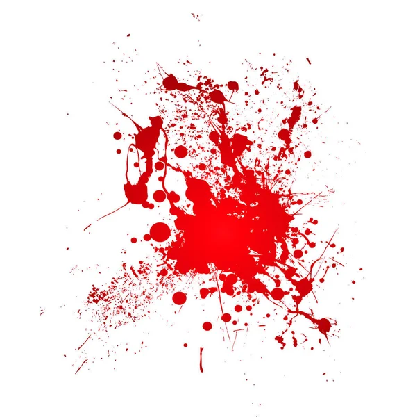 Splat Sangue Tinta Com Uma Forma Abstrata Vermelha — Fotografia de Stock