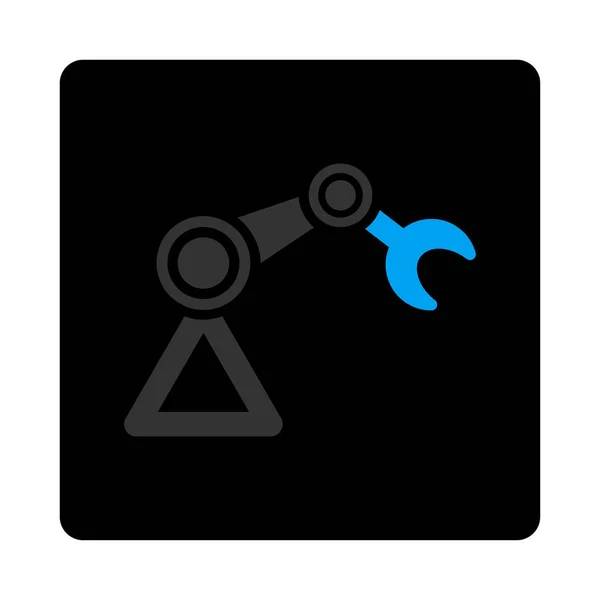 Manipulator Symbol Das Symbol Ist Mit Blauen Und Grauen Farben — Stockfoto