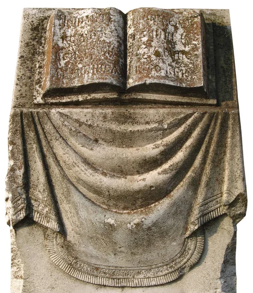 Стародавній Мармур Відкрив Книжковий Надгробок — стокове фото