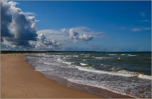 Beau Paysage Nuages Mer Terre — Photo