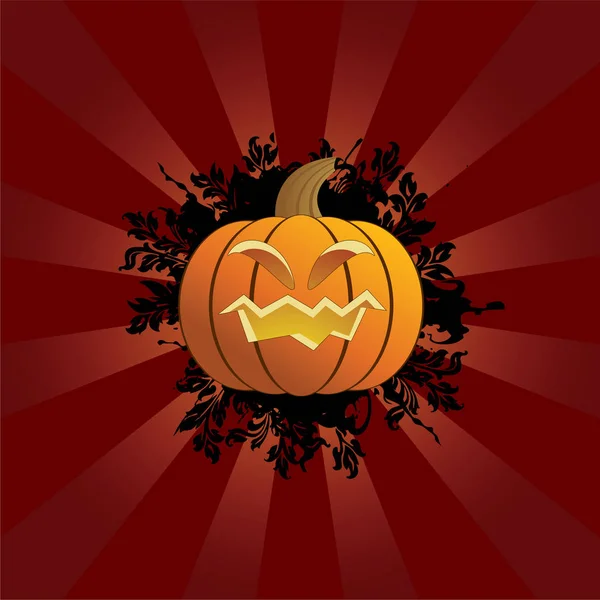 Abstrakter Halloween Hintergrund Mit Kürbis Vektor Illustration — Stockfoto