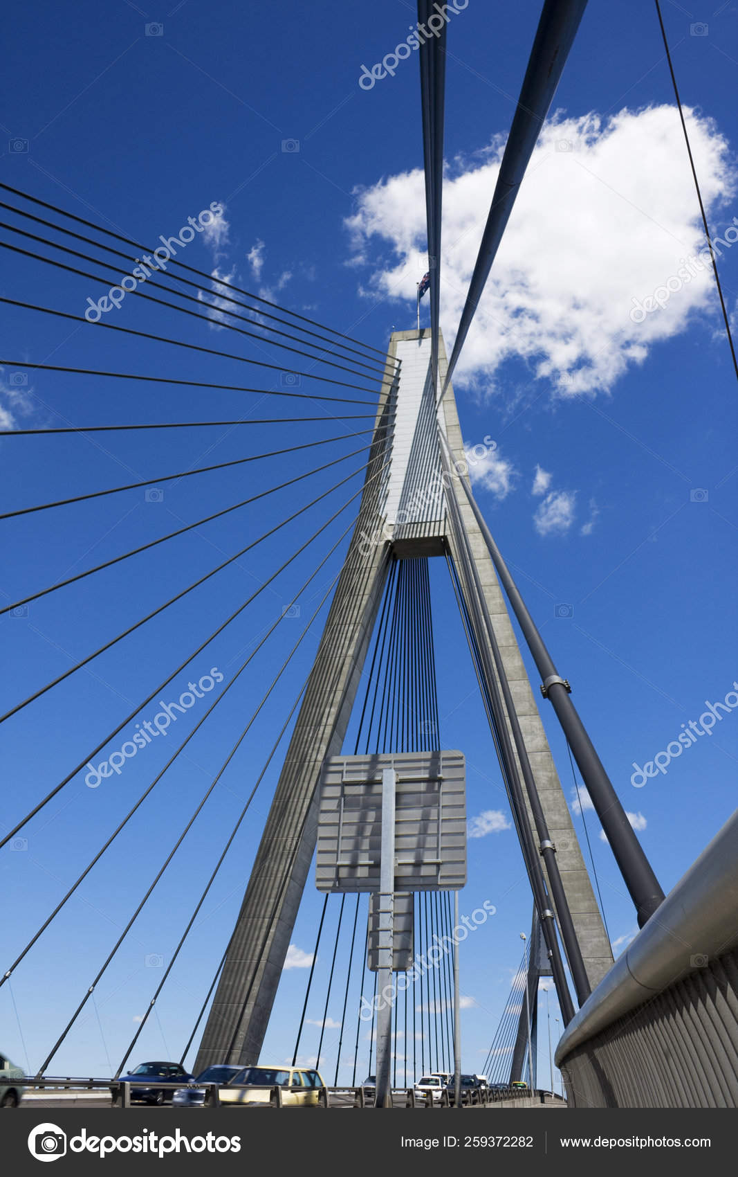 Image Anzac Bridge Sydney Australia Longest Cable Stayed Bridge