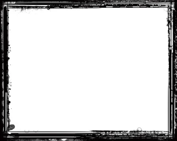 Вінтажна Чорна Рамка Над Білим — стокове фото