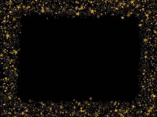 Estrelas Ouro Quadro Fundo Brilhante — Fotografia de Stock