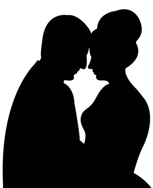 Silhouette Vecteur Couple — Photo