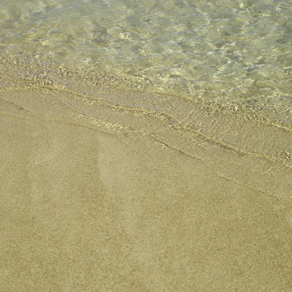 Duidelijke Oceaanwater Gouden Zand — Stockfoto