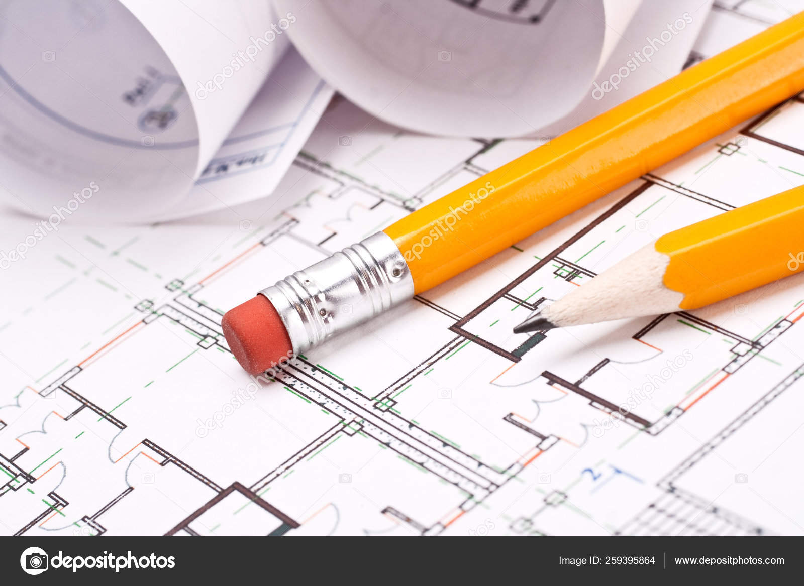 Engineering Architecture Drawings Pencil Stock Photo by ©YAYImages 259395864