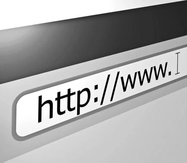 Illustration Der Adresszeile Des World Wide Web Browsers — Stockfoto