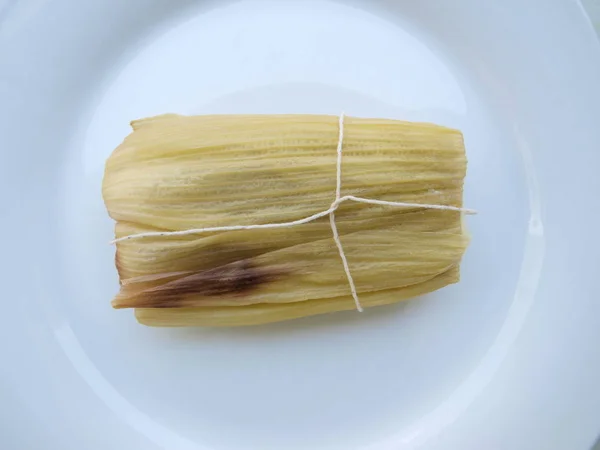 Sweet Tamale Een Traditionele Latijns Amerikaanse Maïs Wrap — Stockfoto