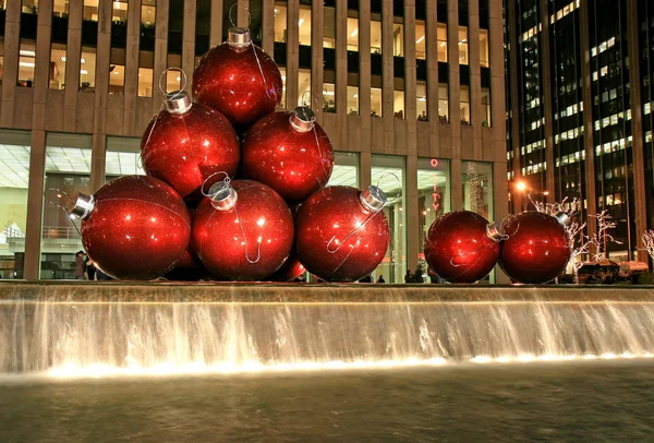 Рождественские Украшения Центре Манхэттена — стоковое фото